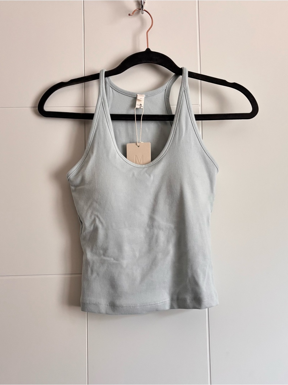 Light Blue Padded Women's Racerback Tank Top